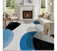 Yidbhsse Tapis Moderne - Tapis De Salon Moderne, Tapis De Sol Art Abstrait Antidérapant 160x230 cm, Tapis Rond Geometrique Moelleux Poils Courts pour Salon Chambre Interieur
