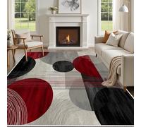 Yidbhsse Tapis Salon Moderne - Tapis Moderne, Tapis De Sol Rond Geometrique Antidérapant Lavable, Tapis Art Abstrait Poils Courts Moelleux pour Salon Interieur 120x160 cm
