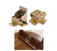YIDELAI 1 paire de charnières de verrouillage multifonctionnelles à 90 degrés, verrouillage automatique, support pliable pour meubles pliants, table et chaise (Couleur zinc)