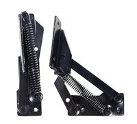 YIDELAI - Charnière à ressort (1 paire), support de levage pliable à 90 degrés, charnière de canapé-lit, porte d'armoire (1, black)