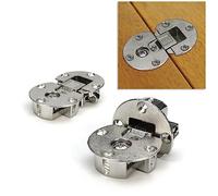 YIDELAI Charnières encastrées (1 paire) Charnières plates encastrées Charnières de porte d'armoire qui basculent vers le bas