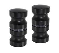 YIDELAI-poignée de porte en verre, 2,4 pouces en alliage d'aluminium single hole pull, solide cylindrique cabine de douche coulissante porte en verre pull (2, black2)