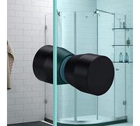 YIDELAI-poignée de porte en verre, 2,4 pouces en alliage d'aluminium single hole pull, solide cylindrique cabine de douche coulissante porte en verre pull (2, black1)