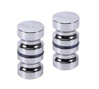 YIDELAI-poignée de porte en verre, 2,4 pouces en alliage d'aluminium single hole pull, solide cylindrique cabine de douche coulissante porte en verre pull (2, silver2)