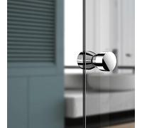 YIDELAI-poignée de porte en verre, 2,4 pouces en alliage d'aluminium single hole pull, solide cylindrique cabine de douche coulissante porte en verre pull (1, silver1)