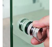 YIDELAI-poignée de porte en verre, 2,4 pouces en alliage d'aluminium single hole pull, solide cylindrique cabine de douche coulissante porte en verre pull (1, silver2)