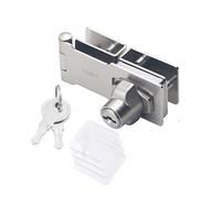 YIDELAI Serrure d'armoire à double porte, serrure de meubles en alliage de zinc, serrure de tiroir, serrure de clôture, serrure d'armoire d'exposition, avec deux clés.