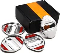 YIDIRUI 4 Pièces Serrures de Porte de Voiture Couvercle pour Mazda MX-5 RF ND MX5, Couvercle Acier Inoxydable Couverture Anti-Corrosion de Protection Accessoires,Silver