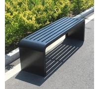 Yidlkecqey Banc d'extérieur Toutes Saisons, Banc en Acier Inoxydable entièrement en Fer, siège Multi-scènes pour Parcs, Cours et centres commerciaux(Black,120x40x45cm/47.2x15.7x17.7in)