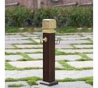 Yidlkecqey Colonne d'eau de Jardin en Aluminium, Robinet en Cuivre, Protection Antigel, Arrosage Extérieur avec Pistolet, Entrée Latérale/Inférieure, 114cm(Type D,114cm/44.9in)