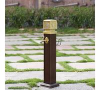 Yidlkecqey Colonne d'eau de Jardin en Aluminium, Robinet en Cuivre, Protection Antigel, Arrosage Extérieur avec Pistolet, Entrée Latérale/Inférieure, 114cm(Type C,114cm/44.9in)