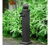 Yidlkecqey Colonne d'eau extérieure antigel avec Pistolet, borne de Jardin en Alliage d'aluminium avec Robinet en cuivre, Double entrée, 112cm/72cm(Type B,72cm/28.3in)