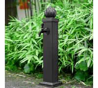 Yidlkecqey Colonne d'eau extérieure antigel avec Pistolet, borne de Jardin en Alliage d'aluminium avec Robinet en cuivre, Double entrée, 112cm/72cm(Type A,112cm/44.1in)