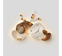 Yidlkecqey Décoration Murale 3D avec Horloge Silencieuse et LED, Art Mural Plantes Vertes pour Salon, Chambre, Entrée. Télécommande Incluse(Type A,60x120cm/23.6x47.2in)