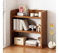 Yidlkecqey Étagère de Rangement d’Angle pour Bureau, Organiseur de Table Multifonction pour Livres, cosmétiques et Tasses(Walnut Color,50x20x65cm/19.7x7.8x25.6in)
