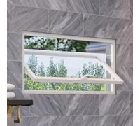 Yidlkecqey Fenêtre pivotante en Alliage d'aluminium, fenêtre à Pivot Central rotative à 360°, Design Anti-Regard avec Fonctions de Ventilation et d’apport de lumière(White A,115x65cm/45.3x25.6in)