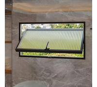 Yidlkecqey Fenêtre pivotante en Alliage d'aluminium, fenêtre à Pivot Central rotative à 360°, Design Anti-Regard avec Fonctions de Ventilation et d’apport de lumière(Black B,70x65cm/27.5x25.6in)