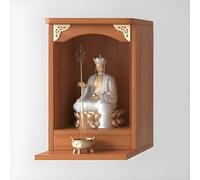 Yidlkecqey Niche de Bouddha Murale, autel de Bouddha, Table d'autel de Statue de Bouddha Murale, Nouvelle étagère d'autel de Bouddha de Style Chinois(Rosewood,30x30x54cm/11.8x11.8x21in)