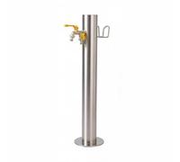 Yidlkecqey Outdoor Water Column with Faucet, Freestanding Garden Hydrant, Stainless Steel Water Post with Thermal Insulation, Dual Inlet Hose Stand for Lawn(86x20.5cm/33.8x8in)
