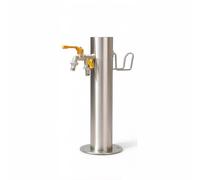 Yidlkecqey Outdoor Water Column with Faucet, Freestanding Garden Hydrant, Stainless Steel Water Post with Thermal Insulation, Dual Inlet Hose Stand for Lawn(50x20.5cm/19.7x8in)