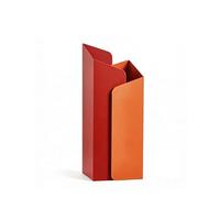 Yidlkecqey Porte-Parapluie créatif Style Japonais, Support à parapluies en Fer avec Plateau récupérateur, pour Maison, Auberge, Salon(Dark Red+Orange-Red)