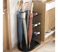 Yidlkecqey Porte-Parapluie en métal pouvant accueillir des parapluies Courts et Longs, Porte-Parapluie sur Pied en métal de Grande capacité, adapté à la Maison, à la Chambre(Black)