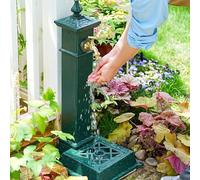 Yidlkecqey Robinet de Jardin Indépendant Vintage avec Base Carrée, Colonne d’Eau Extérieure en Fonte avec Robinet, Idéal pour Jardin, Ferme, Ranch