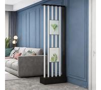 Yidlkecqey Séparateur de pièce Moderne pour Maison - Cloison d’entrée et Salon - Écran décoratif ajouré pour Bureau, Mur de confidentialité(White+Black,48x25x202cm/18.9x9.8x79.5in)