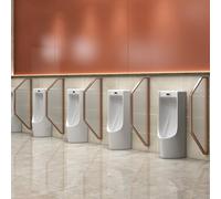 Yidlkecqey Séparateur de urinoir Mural,écran de confidentialité pour urinoir Masculin avec Verre trempé,cloison de Toilettes publiques,pour centres commerciaux, hôtels et Bars(Rose Gold B,1Pcs)