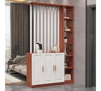 Yidlkecqey Séparateur d'entrée Moderne avec Meuble à Chaussures, Armoire de Rangement d'entrée avec étagère à Chaussures et séparateur de pièce(Teak+White,120x30x200cm/47.2x11.8x78.7in)