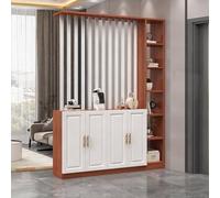 Yidlkecqey Séparateur d'entrée Moderne avec Meuble à Chaussures, Armoire de Rangement d'entrée avec étagère à Chaussures et séparateur de pièce(Teak+White,150x30x200cm/59x11.8x78.7in)