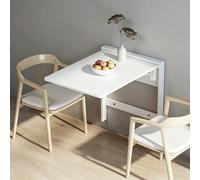 Yidlkecqey Table à Manger Murale Pliante Gain de Place, Bureau Flottant Robuste pour Petits espaces, Cuisine, buanderie et Bureau d'étude (Chaise Non Incluse)(White)