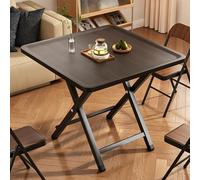 Yidlkecqey Table à Manger Pliante pour Petits espaces,Table de Cuisine carrée en Bois, Table Pliante Gain de Place pour Appartement, Table Portable pour Pique-Nique(Black,60x60x74cm/23.6x23.6x29.1in)