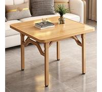 Yidlkecqey Table à Manger Pliante, Table de Cuisine carrée Portable pour Petits espaces, Table Pliante Peu encombrante de Type Table, Table Rabattable(Walnut Color,90x90x72cm/35.4x35.4x28.3in)