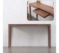 Yidlkecqey Table Console rectangulaire en Bois de Noyer à 4 Pieds,Armoire Murale décorative en Bois de Cerisier Nordique(Dark Walnut,120x35x80cm/47.2x13.8x31.5in)