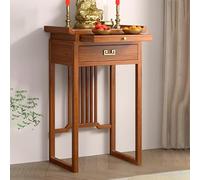 Yidlkecqey Table de prière et de méditation, Meuble de culte Chinois pour Le Dieu de la Richesse, Table d'offrande sur piédestal pour Salon,Autel Bouddhiste avec Espace de Rangement(Rosewood)