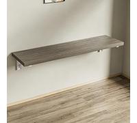 Yidlkecqey Table Pliante Murale, Bureau Flottant en contreplaqué Massif pour Petits espaces, établi Mural pour Cuisine Domestique, étagère Suspendue Peu encombrante(Gray,80x30cm/31.5x11.8in)
