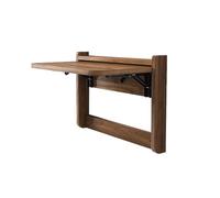 Yidlkecqey Table Pliante Murale, Bureau Flottant Rabattable pour Petits espaces, Table Murale Gain de Place pour Bureau à Domicile, Cuisine et Salle à Manger(Dark Walnut,63.5x47cm/25x18.5in)