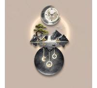 Yidlkecqey Tableau décoratif Mural en grès 3D, décoration Murale avec éclairage LED, Sculpture Murale élégante, décoration Murale pour l'entrée du Salon(Style G,70x140cm/27.5x55in)