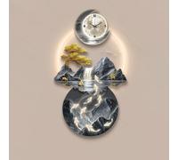 Yidlkecqey Tableau décoratif Mural en grès 3D, décoration Murale avec éclairage LED, Sculpture Murale élégante, décoration Murale pour l'entrée du Salon(Style J,70x140cm/27.5x55in)