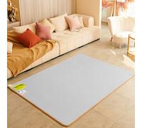 Yidlkecqey Tapis Chauffant Électrique en Graphène, Tapis de Sol Chauffant Imperméable à 4 Niveaux de Réglage, Chauffage de Plancher Infrarouge pour Salon, Bureau et Yoga(D,50x100cm/19.7x39.4in)