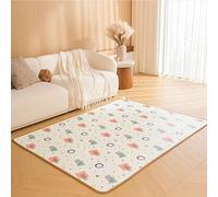Yidlkecqey Tapis Chauffant Électrique en Graphène, Tapis de Sol Chauffant Imperméable à 4 Niveaux de Réglage, Chauffage de Plancher Infrarouge pour Salon, Bureau et Yoga(G,100x150cm/39.4x59in)