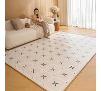 Yidlkecqey Tapis Chauffant Électrique en Graphène, Tapis de Sol Chauffant Imperméable à 4 Niveaux de Réglage, Chauffage de Plancher Infrarouge pour Salon, Bureau et Yoga(F,100x150cm/39.4x59in)