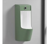 Yidlkecqey Urinoir Mural pour Hommes et Adultes, urinoir Universel Haute efficacité pour Toilettes extérieures, dérivateur d'urine, pour salles de Bains, garages(Green White)