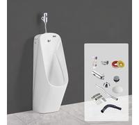 Yidlkecqey Urinoir sur Pied pour Homme à Usage Domestique, Urinoir Indépendant en Céramique avec Capteur Automatique Intelligent, Facile à Nettoyer(C)