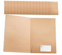 YIDM Lot de 15 dossiers porte-documents en papier kraft Format A4 avec poches, pour bureau, école et maison de réunion
