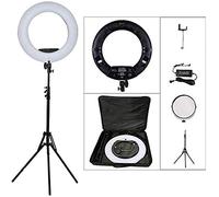 Yidoblo Affichage Numérique LED Caméra Photo Lumière Vidéo Eclairage Kit : 18 Pouces Extérieur 48W 3200K-5500K Réglable LED Lumière Anneau, Trépied d'Eclairage pour Smartphone, Youtube