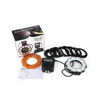 Yidoblo Bague LED Marco Flash Compatible avec Canon, Compatible avec Nikon Pentax, Compatible avec Les caméras Olympus, avec 8 Montures à Anneau
