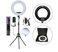 Yidoblo Kit d'éclairage vidéo pour appareil photo: Écran numérique à LED de 18 pouces avec gradateur 5500K Dimmable avec télécommande pour caméra Smartphone Youtube Prise de vue en autoportrait