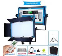 Yidoblo Panneau lumineux LED souple réglable par DMX/application téléphonique/télécommande avec porte de barndos, éclairage continu pour studio photo vidéo film